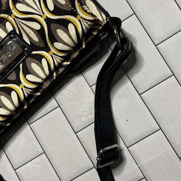 Relic Women's Black, Cream, Gray & Yellow Canvas & Faux Leather Crossbody Bag999 - Picture 6 of 11